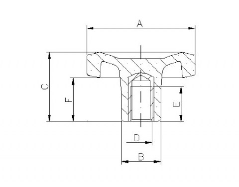 Sterngriff LB - Technische Zeichnung | Kuala Kunststofftechnik GmbH